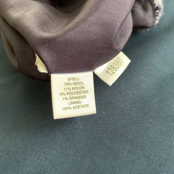 Ann Taylor Trumpet Skirt Wool Midi Knee Length Chenille Tweed Purple Academia 8 - Picture 4 of 7